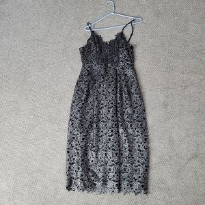Astr silver and black cocktail dress